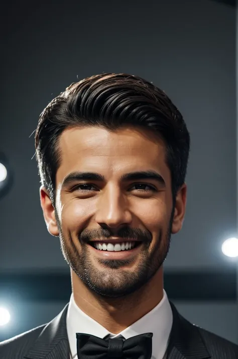 Create a YouTube thumbnail featuring a man with short gray hair and a black suit, holding a microphone and smiling. The background should have a large audience blurred out. Include the text Dante Gebel at the top in bold letters, ¡Ingrato! in large, striki...