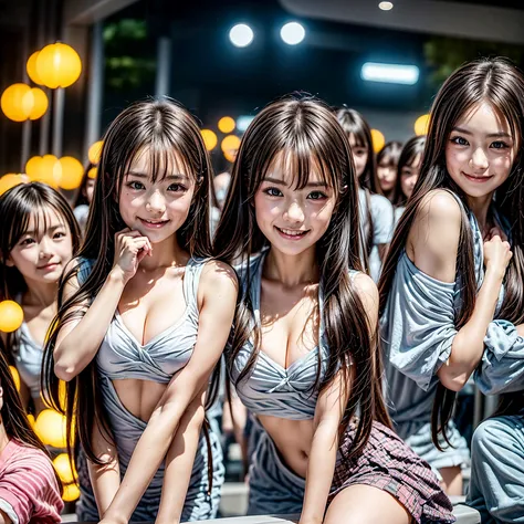 ((ExtremelyDetailed (PUNIPUNI KAWAII 12 Girls in a row:1.37) Shibuya Hachiko-mae scramble crossing)), (masterpiece 8K TopQuality:1.2) (ProfessionalPhoto:1.37), Different types of hair colors, {(White(skinnyschool swimwear))|SchoolUniform|Tutu}, {Corrected ...