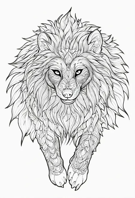 zcomplete image within a margin around the image, leave indentation margin on a coloring page with a random animal coloring in b...