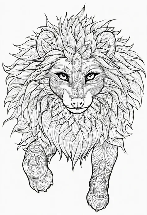 zcomplete image within a margin around the image, leave indentation margin on a coloring page with a random animal coloring in b...