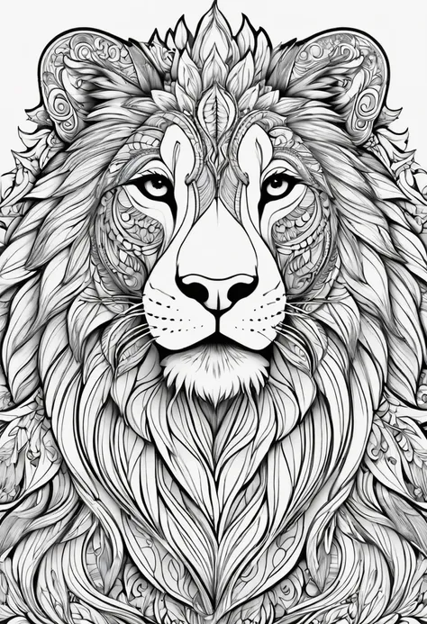 complete image within a margin around the image, leave indentation margin on a coloring page with a random animal coloring in bl...