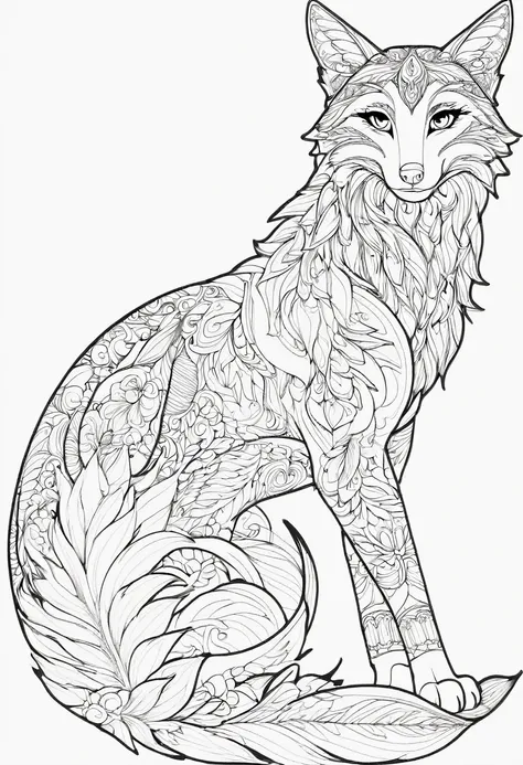 complete image within a margin around the image, leave indentation margin on a coloring page with a random animal coloring in bl...