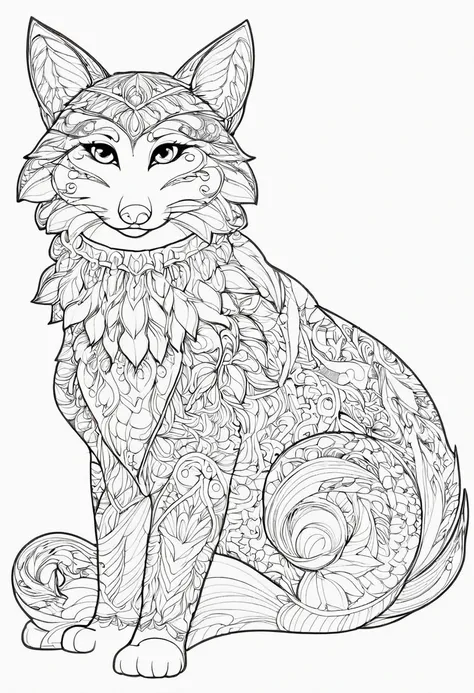 complete image within a margin around the image, leave indentation margin on a coloring page with a random animal coloring in bl...