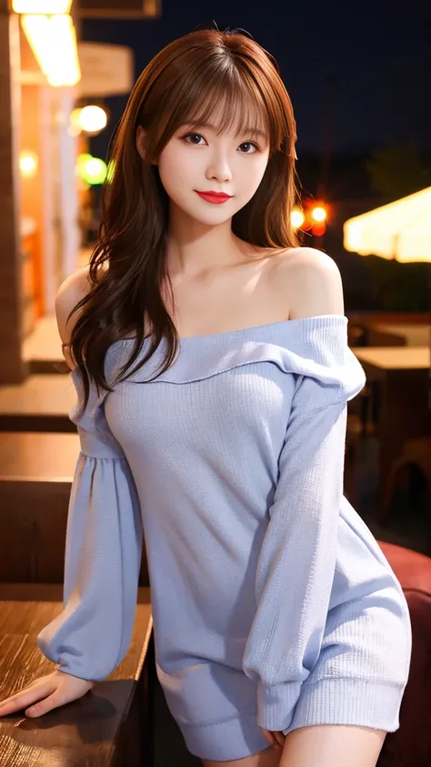 Highest quality、8k wallpaper、Reality:1.4、Photographed by a professional photographer、Cinema Lighting、View your viewers、background:Gorgeous bar lounge at night、1 beautiful girl、Japanese Idol、30 years old、Beautifully detailed eyes、Detailed face、Beautiful Ski...