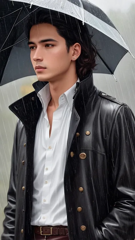 (masterpiece,best quality: 1.2), ultra-detailed face, (muted colours:1.2, dark studio, rim lighting, two tone lighting, dimly lit, low key,  ), ((heavy rain weather)),long leather rain coat,
 a poster for a 1930s (style)
Faça um senhor filósofo Sócrates 