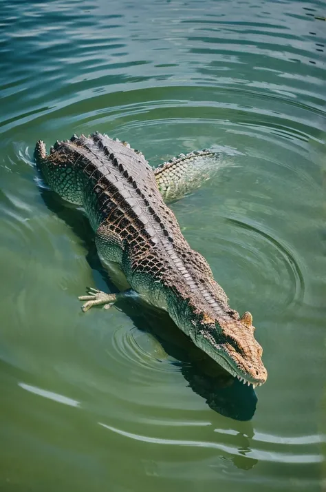 Crocodile standing in water