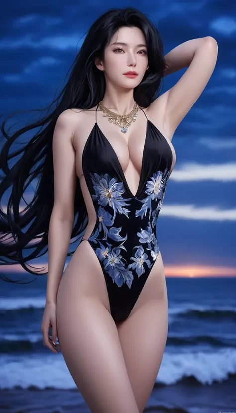 4K resolution,8K resolution,beautiful,Highest quality,Absolutely wonderful,Very detailed,Ultra-high resolution,masterpiece,(Realistic:1.5),(Realistic:1.5),Increased depth of field,Cinematic Light,
One elegant mature woman,
Long black hair,精巧なディテールのbeautifu...