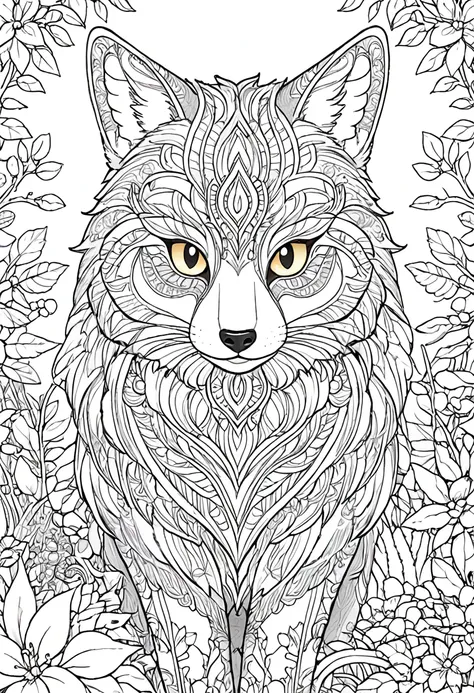 complete image within a margin around the image, leave indentation margin on a coloring page with a random animal coloring in bl...