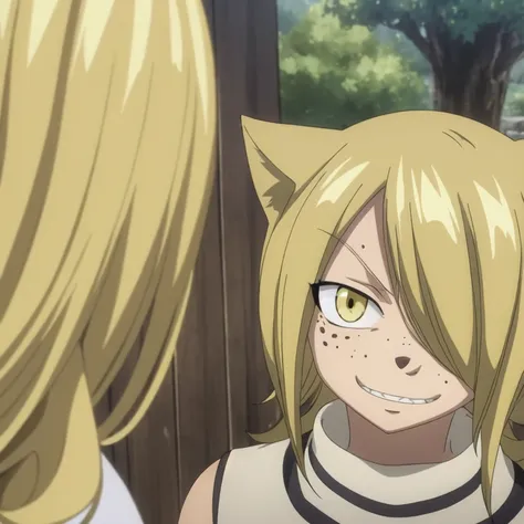 masterpiece, best quality, sketch, {(male focus, looking at viewer, , depth of field, jackal_fairy_tail, blonde hair, yellow eye...