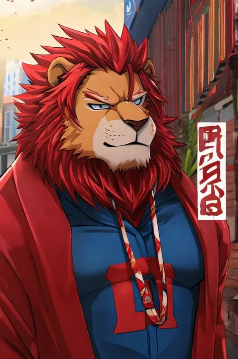 enji todoroki dad lion, full body