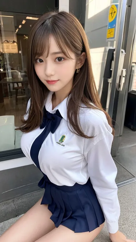 (Detailed skin:1.2),(Shiny skin:1.1),8K,Highest quality, masterpiece, Ultra-high resolution,(Realistic:1.4), RAW Photos,(Soft saturation:1.3),(Fair skin:1.2),Japanese Idols,repair,20 years, Light brown hair, （Shore Surf:1.2)、（Long Hairstyles:1.2), Asymmetr...