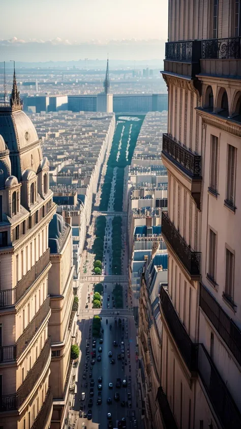 Realistic photography of the cityscape of Paris 