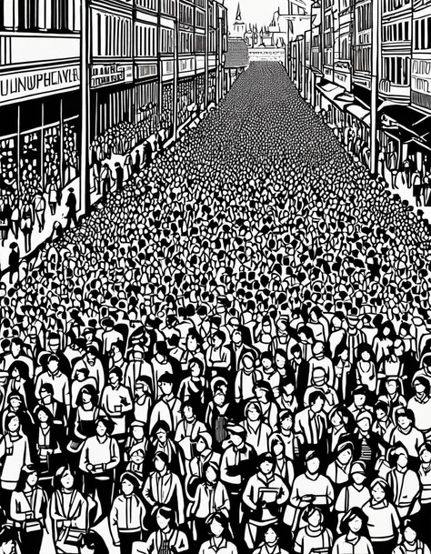 "People never notice anything."

Image Prompt: Illustrate a crowded street with people passing by, oblivious to the small, meaningful details in their surroundings, reflecting Holdens sense of alienation.