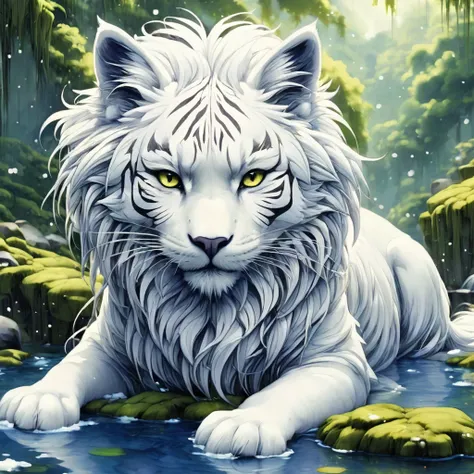 Yin　animal　Anime Style　High quality　Background white