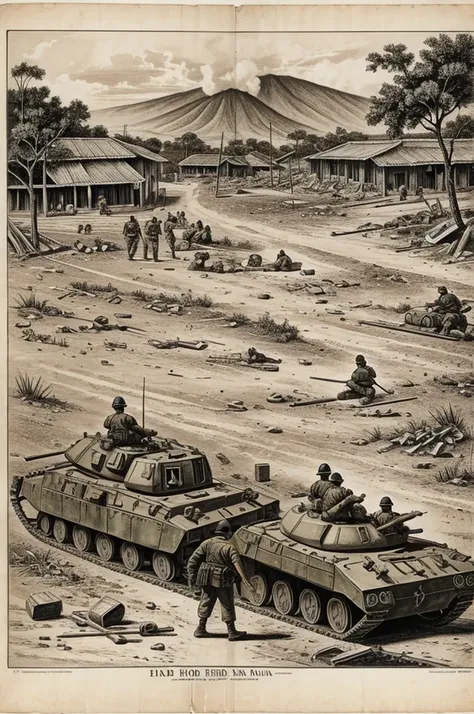 Drawing of war in Honduras