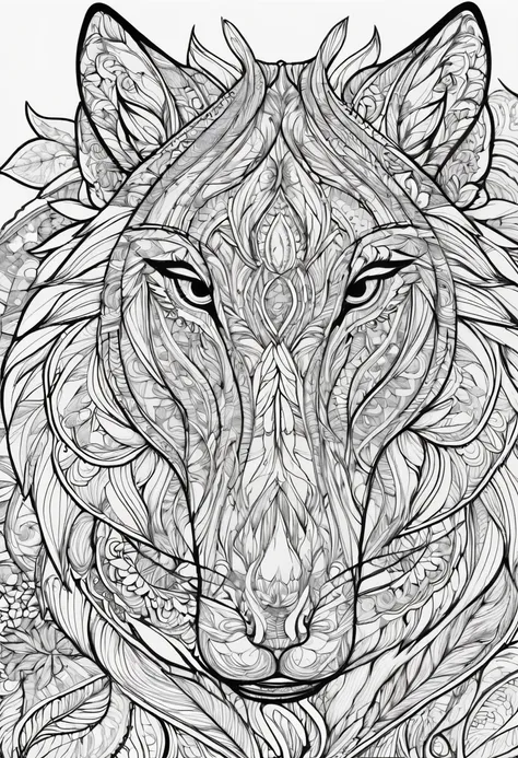 complete image within a margin around the image, leave indentation margin on a coloring page with a random animal coloring in bl...