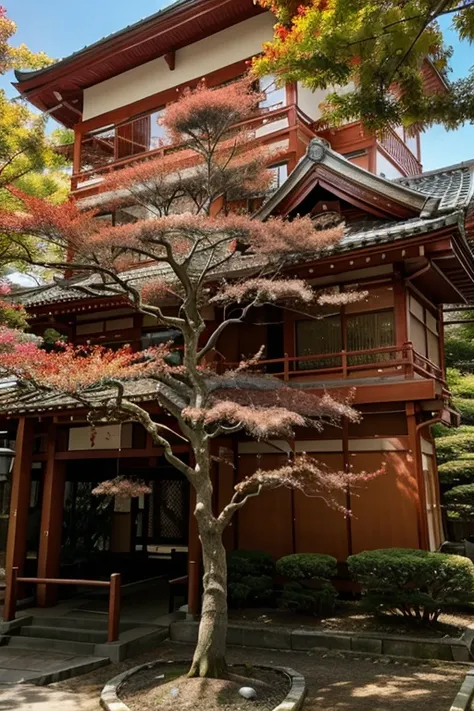 Beautiful red tree japan maple