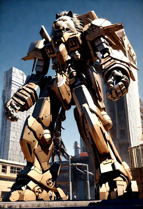 The building has a metal dog statue on its base., Armored Catの仲間, husky in shiny armor, Armored Cat, Steampunk dog, Cyborg dog, rendered in redshift, Steampunk ferret - a shaped mecha, Robot Lion, Industrial Mechanical Robot Dog, Highly detailed rendering,...