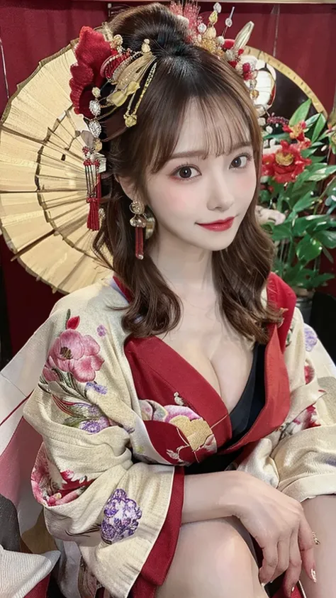 (Detailed skin:1.2),(Shiny skin:1.1),8K,Highest quality, masterpiece, Ultra-high resolution,(Realistic:1.4), RAW Photos,(Soft saturation:1.3),(Fair skin:1.2),Half-Japanese beauty,repair,20 years, Light brown hair, （Up-Hairstyles:1.2), Asymmetrical Hair, (P...