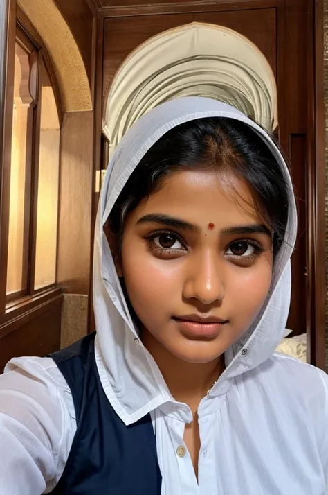 Indian muslim girl taking selfie