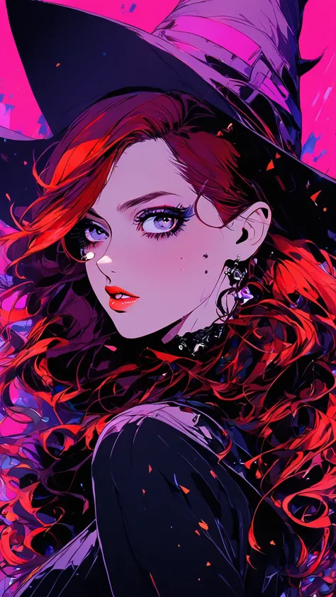 (Highest quality, masterpiece, Perfect Face, beautifully、aesthetic) Dark Illustration、Dark Shot, City Street, Pastel Goth, Sexy Goth Girl, Cute 24-year-old photo.Redhead woman, Cinematic shots, Hard Shadows, Realistic, Cute face, View your viewers, Glitch ...