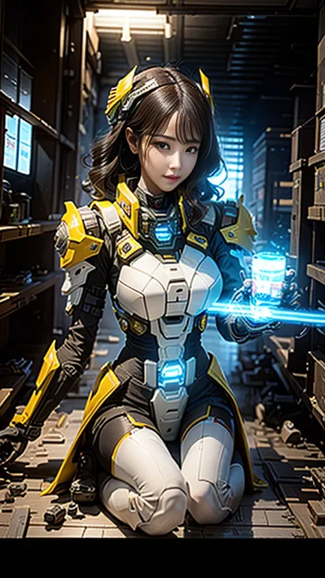 ((Best quality)), ((masterpiece)), (highly detailed:1.3), 3D,Shitu-mecha, beautiful cyberpunk women with her mecha in the ruins of city from a forgoten war, ancient technology,HDR (High Dynamic Range),Ray Tracing,NVIDIA RTX,Super-Resolution,Unreal 5,Subsur...