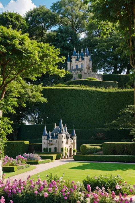 Castle with beautiful gardens 