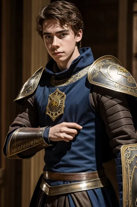 owen teague dressed as a prince in armor