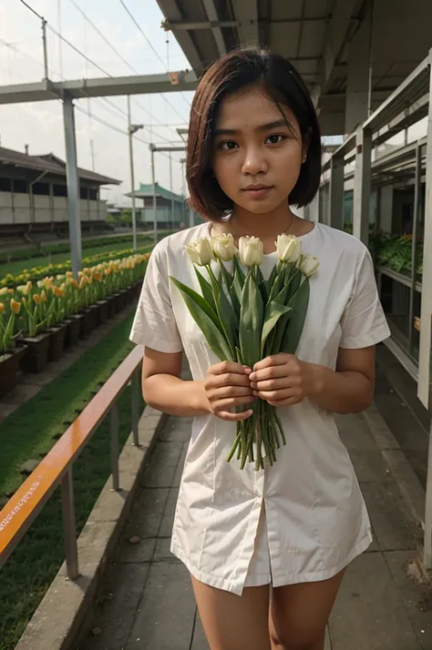 Orang wisuda pake peci di atas panggung ber background tulisan MILBoS