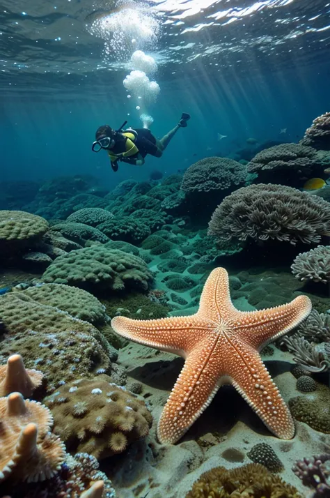 Starfish underwater 