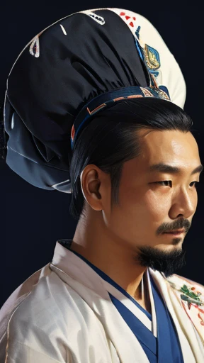 oriental、man in simple ancient chinese costume、ancient chinese hairstyle male、highest quality、masterpiece、ultra-high resolution、...