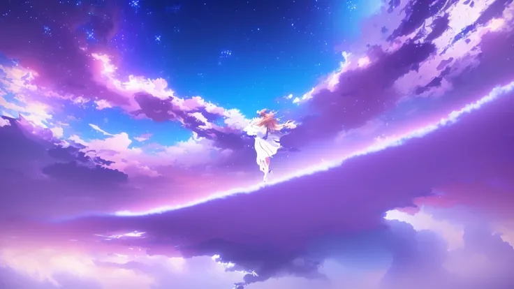 anime, A girl in a white dress floats in the water, Makoto Shinkai Cyril Rolland, anime girl walking on water, anime movie background, beautiful anime scene, todays featured anime still, anime film still, screenshot from the anime film, anime still film an...