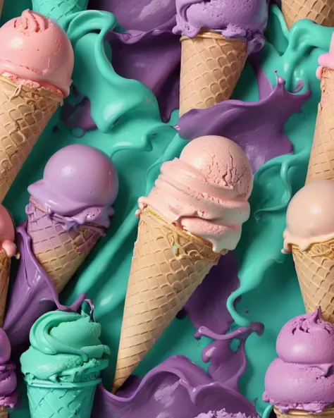 ice cream, vine color