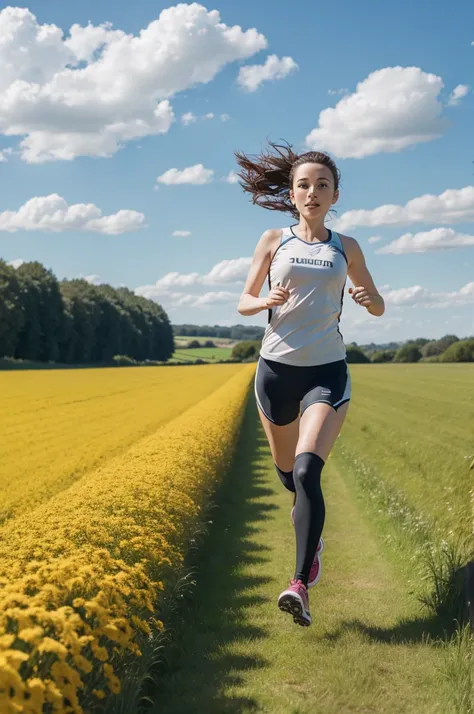   running in a field