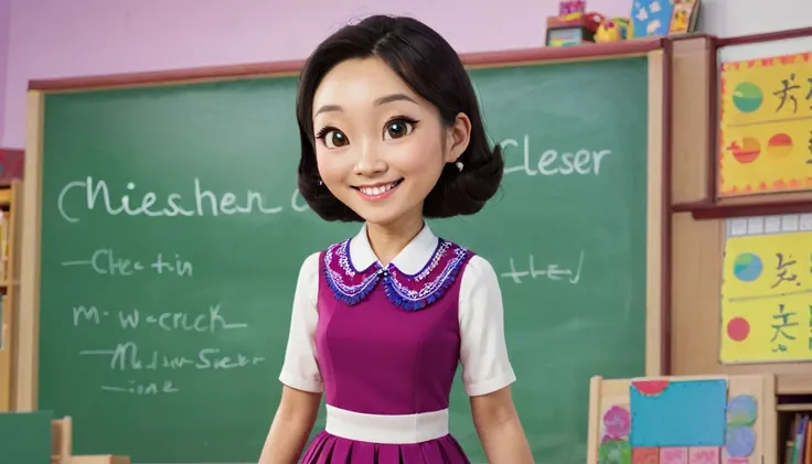 My Teacher My teacher is amazing. Her name is Miss Chen. She always smiles and wears colorful dresses. She teaches math, science, and English. Miss Chen explains things well and helps us when were stuck. She makes learning fun with stories and art class. I...