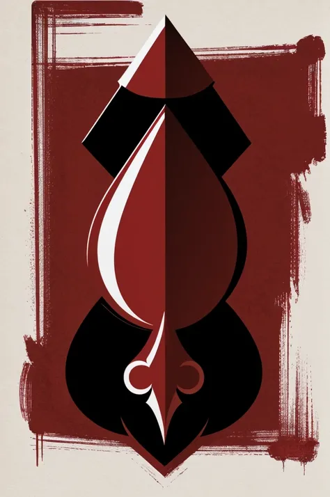 Ace of spades that is centered in the middle of a background that is painted crimson red and black gradient, realistic and shiny, such that the ace of spades shines with a dark red outline, a crimson red and black gradient on it too.