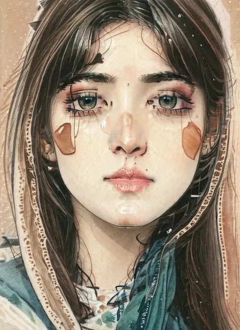 (nsfw:0.8), a woman by agnes cecile, luminous design, pastel colours, ink drips, autumn lights