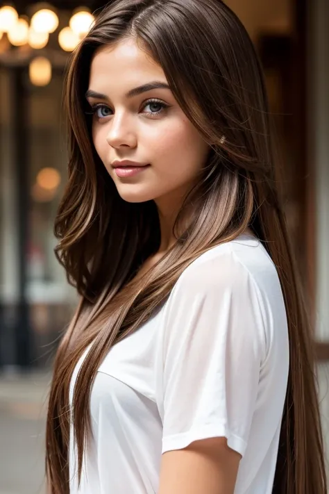 Girl with long brown hair 