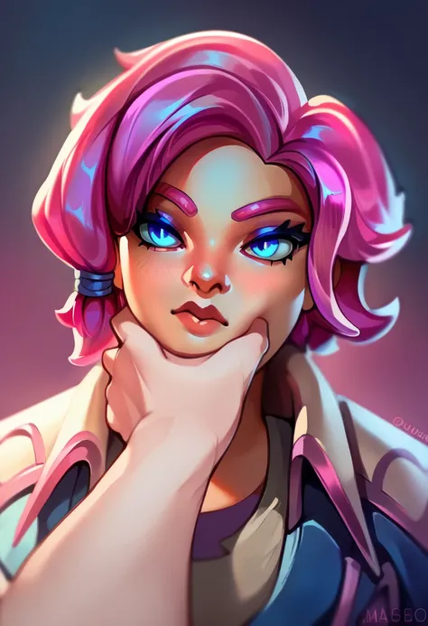 detail face, maeve from paladins