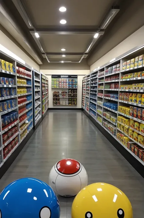 Store with Pokémon pokeballs 