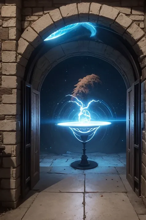 Video game controller coming out of magic portal 