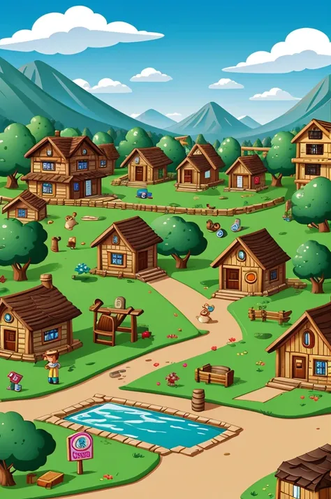 2d Cartoon Village image