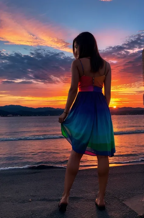 A stunning sunset with vibrant colors, representing hope]