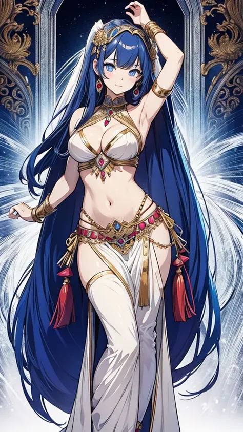 Anime woman belly dancer 