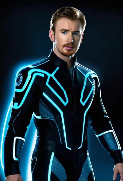 Chris Evans As Sam Flynn From Tron Legacy (super realisitc)