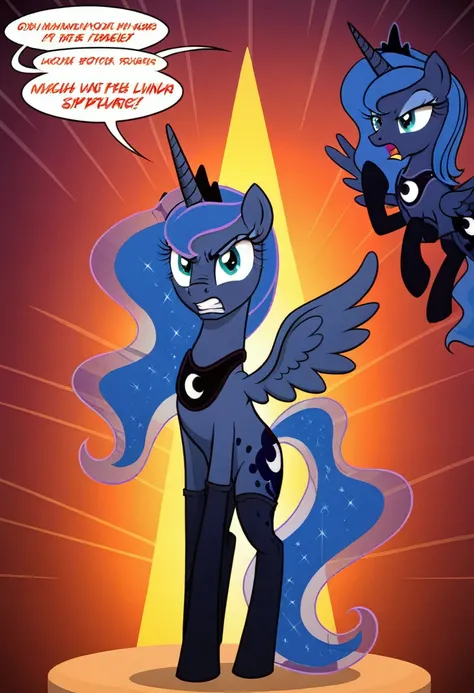 Pony . Black stocking Prince Luna angry