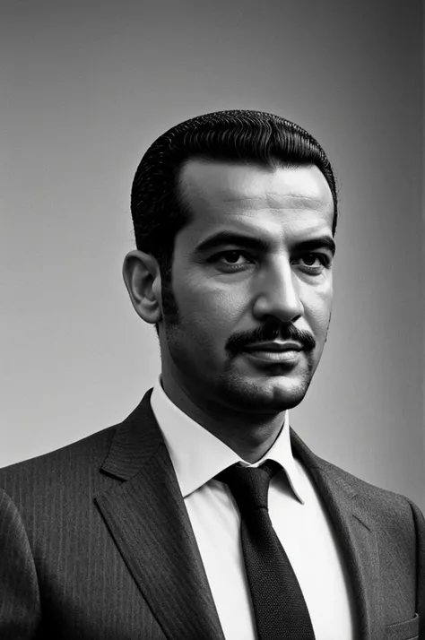 You can create the image of an Algerian male politician with Soviet style oriented in the 70s 