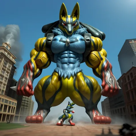 (masterpiece. official art. 8k. best quality. detailed full body. full body.)

(situation 1 : dominating mega lucario. focus gia...