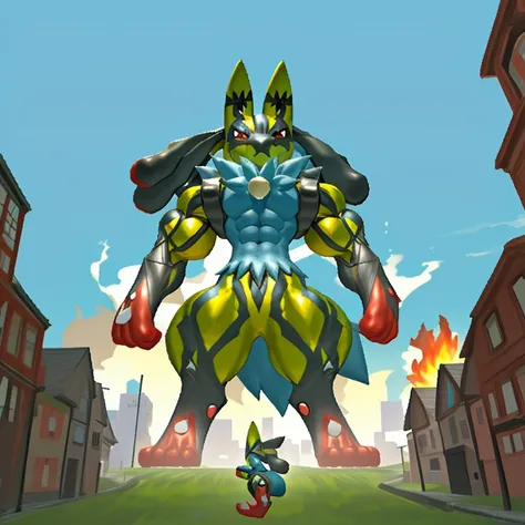 (masterpiece. official art. 8k. best quality. detailed full body. full body.)

(situation 1 : dominating shiny_mega_lucario. foc...