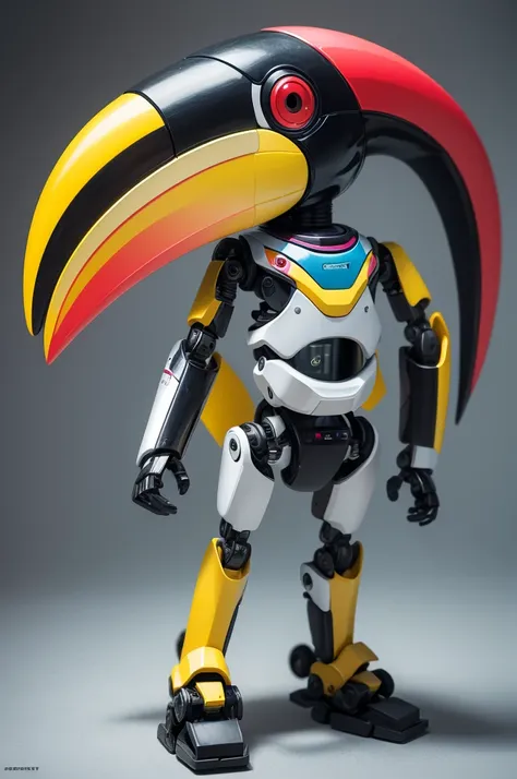 clearing! Here is a detailed command for SeeArt that describes a colorful robotic toucan:

**Comando:**

```
/imagine a colorful robotic toucan. The toucan must have a metallic body with articulated parts and futuristic details, maintaining the toucan&#39;...